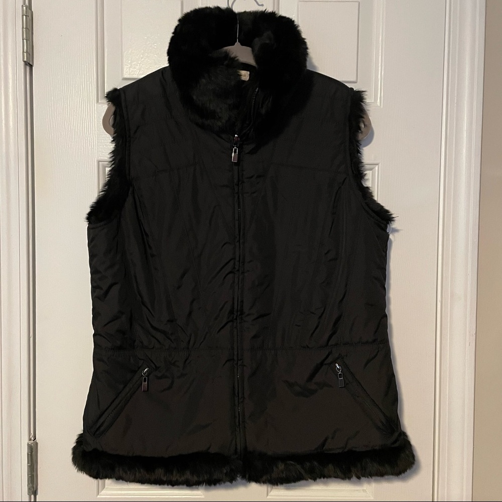 Coldwater Creek Luxe Touch Reversible Vest